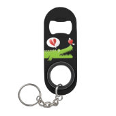 Alligator Verliefd Sleutelhanger Flesopener Mini Flessenopener (Voorkant)