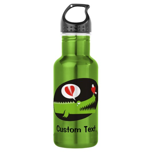 Alligator Verliefd Waterfles (Voorkant)