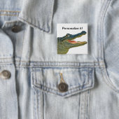 ALLIGATOR VIERKANTE BUTTON 5,1 CM (In situ)