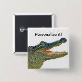 ALLIGATOR VIERKANTE BUTTON 5,1 CM (Voorkant /achterkant)