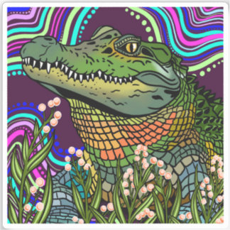 alligator-vinyl-Sticker Sticker