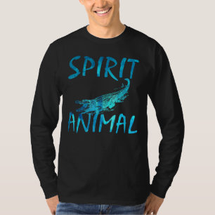 Alligator voor gedistilleerde dierlijke krokodil v t-shirt