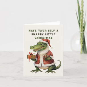 Alligator Vouw Kerstkaart Feestdagen Kaart