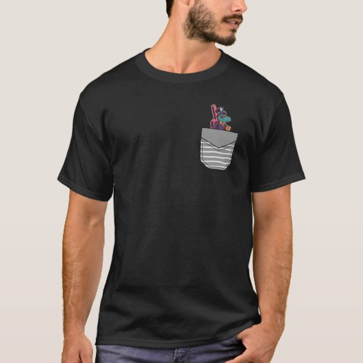 Alligator Walking Crocodile Guitar In Pocket T-shirt (Voorkant)
