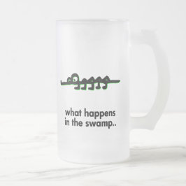 Alligator wat er in het moeras gebeurt matglas bierpul