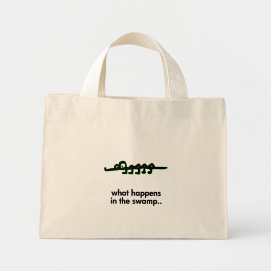 Alligator wat er in het moeras gebeurt mini tote bag (Voorkant)