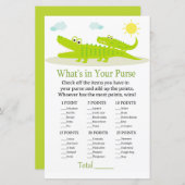 Alligator Wat zit er in je baby shower met handtas (Voorkant / Achterkant)