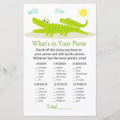 Alligator Wat zit er in je baby shower met handtas (Voorkant)