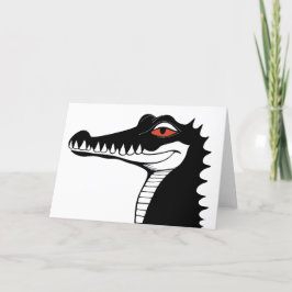 Alligator-Wenskaart Bedankkaart
