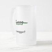 Alligator werd opgewonden matglas bierpul (Voorkant links)