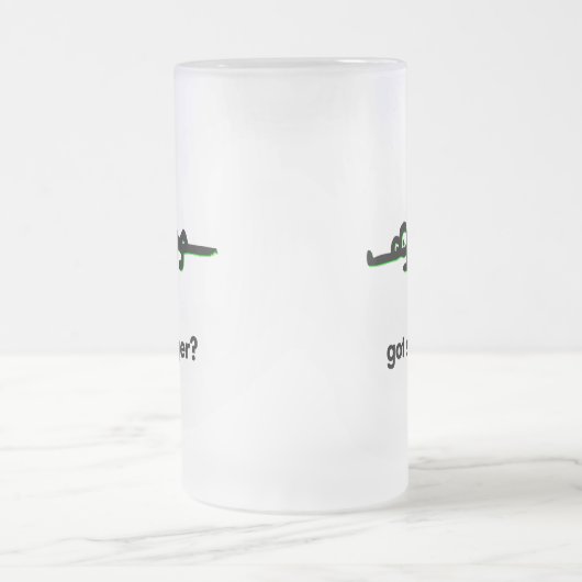 Alligator werd opgewonden matglas bierpul (Center)