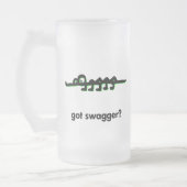 Alligator werd opgewonden matglas bierpul (Links)