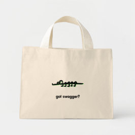 Alligator werd opgewonden mini tote bag