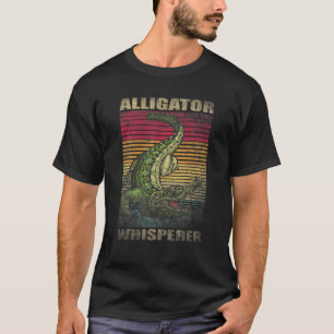 Alligator Whisperer Retro  Verdrukte Stijl T-shirt