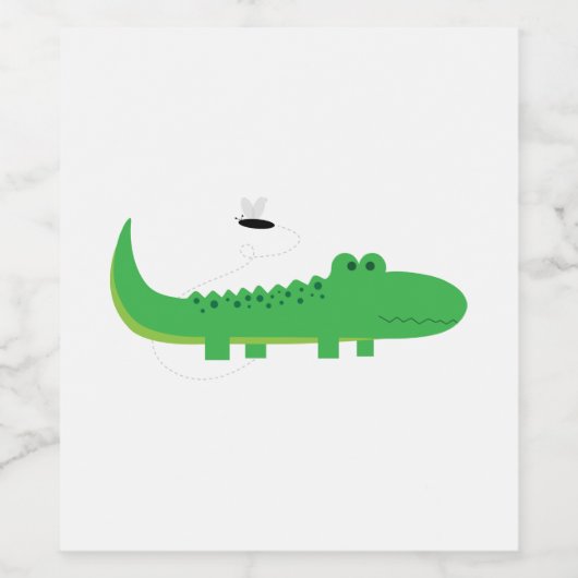 Alligator Wijn Etiket (Enkel label)