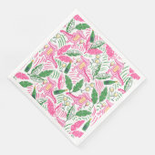 Alligator wijn roze groen preppy klein servet (Hoek)