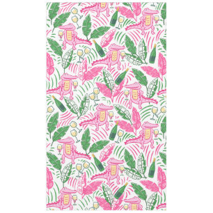 Alligator Wijn Roze Groen Preppy Tafelkleed