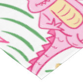 Alligator Wijn Roze Groen Preppy Tafelkleed (Gekanteld)