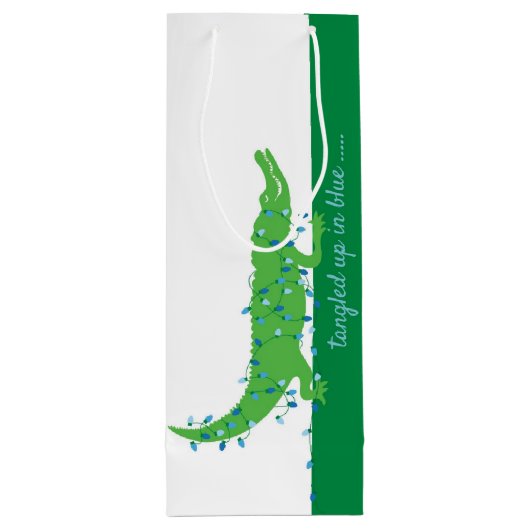 Alligator wijnfles cadeautas (Achterkant)
