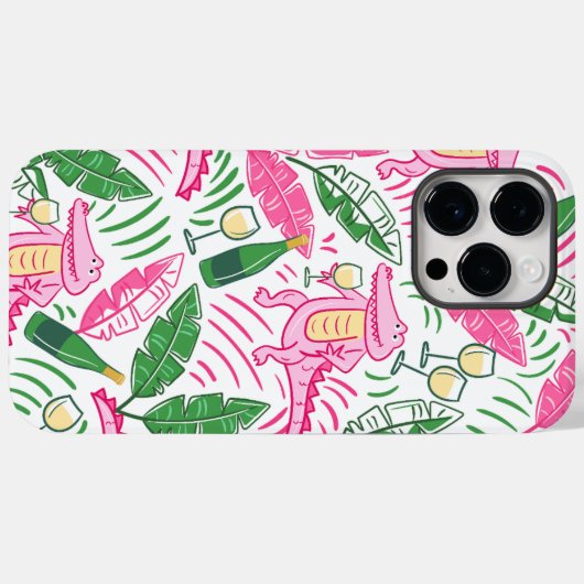 Alligator Wine Pink Green Preppy Case-Mate iPhone Case (Achterkant (horizontaal))