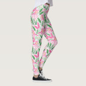 Alligator Wine Pink Green Preppy Leggings (Rechts)