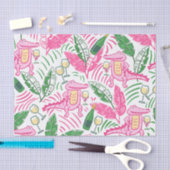 Alligator Wine Pink Green Preppy Tissuepapier (Craft)