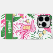 Alligator Wine Roze Groene Preppy Gepersonaliseerd Case-Mate iPhone Case (Achterkant (horizontaal))