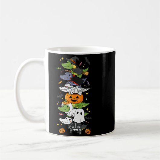 Alligator Witch Vamre Ghost Halloween Kids Mens Wo Koffiemok (Links)