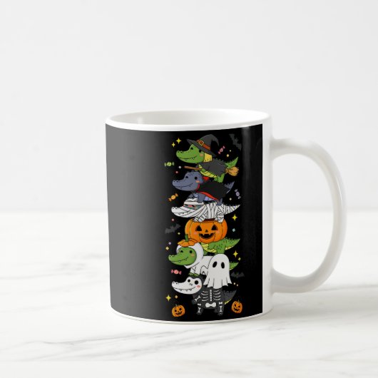 Alligator Witch Vamre Ghost Halloween Kids Mens Wo Koffiemok (Rechts)