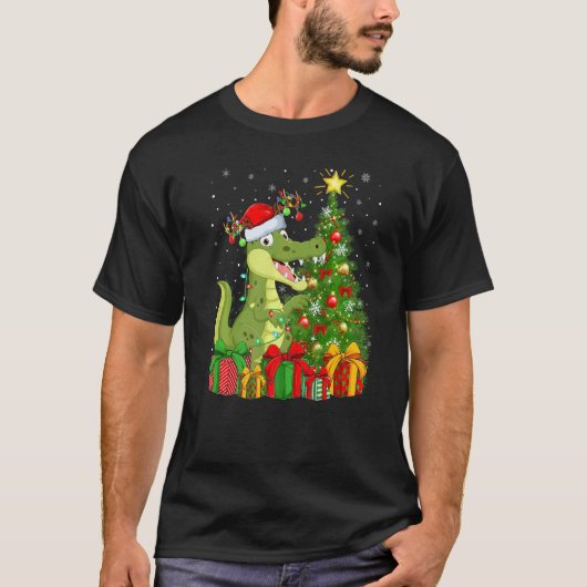 Alligator  Xmas Holiday Santa Alligator Christmas  T-shirt (Voorkant)