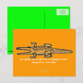 alligatorafval briefkaart (Voorkant / Achterkant)