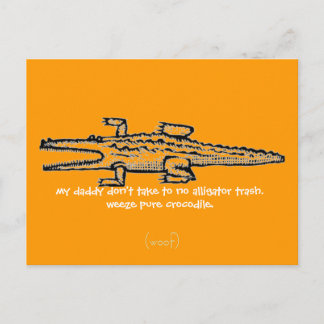 alligatorafval briefkaart