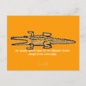 alligatorafval briefkaart (Voorkant)