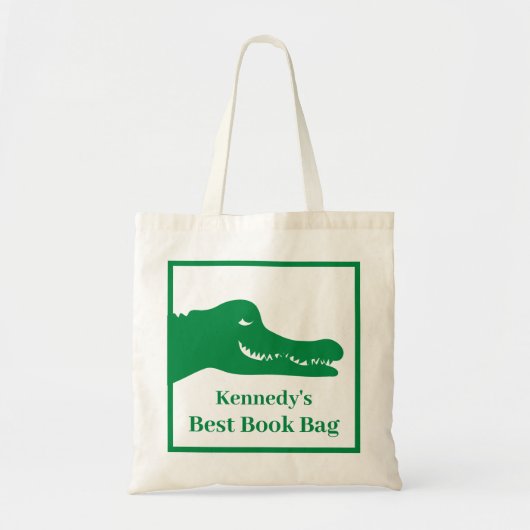 alligatorboek-Canvas tas (Voorkant)
