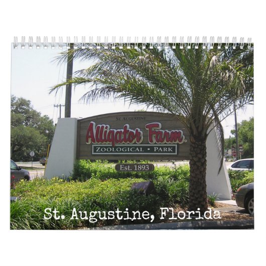 AlligatorBoerderij in St. Augustinus Wall Calendar Kalender (Hoes)