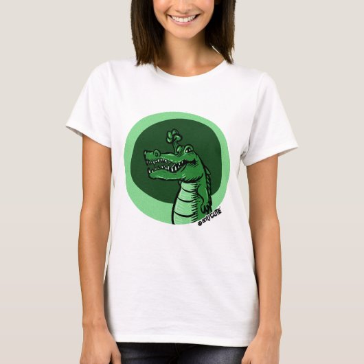 alligatorgroen t-shirt (Voorkant)