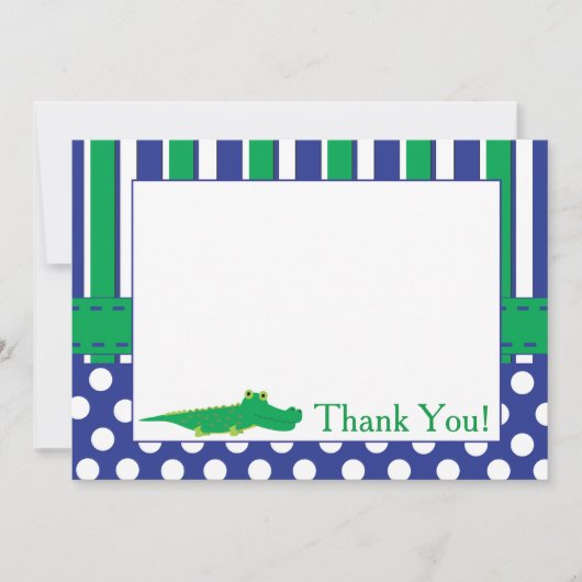 Alligatorkaart met persoonlijke expressie bedankkaart (Voorkant)