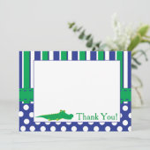 Alligatorkaart met persoonlijke expressie bedankkaart (Staand voorkant)