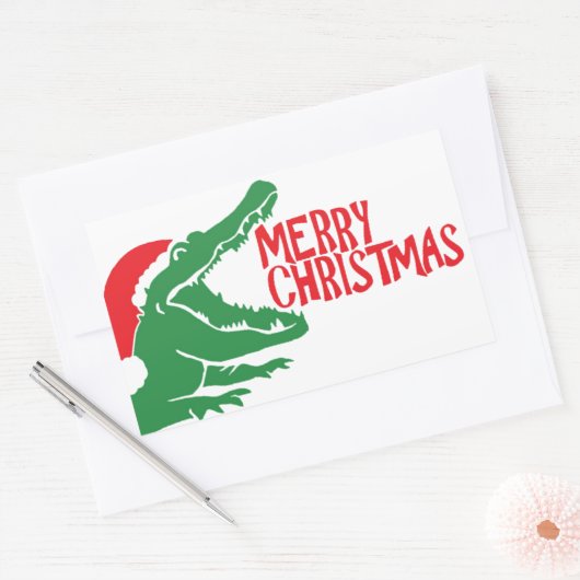Alligatorkerst sticker (Envelop)