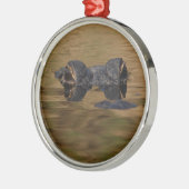 alligatoroppervlak metalen ornament (Links)