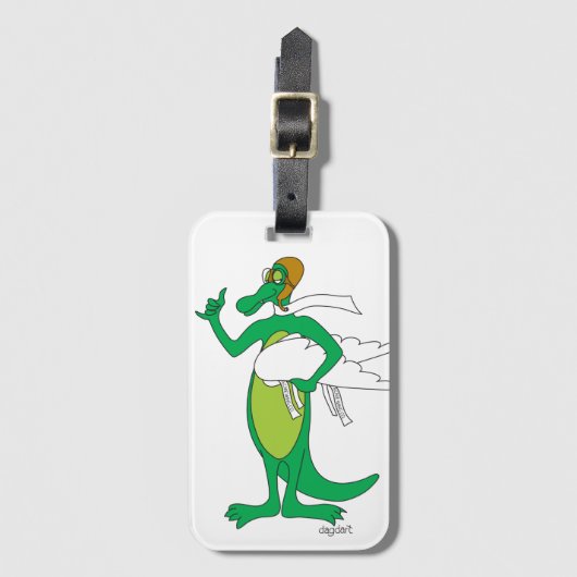 alligatorpiloot bagagelabel (Voorkant (verticaal))