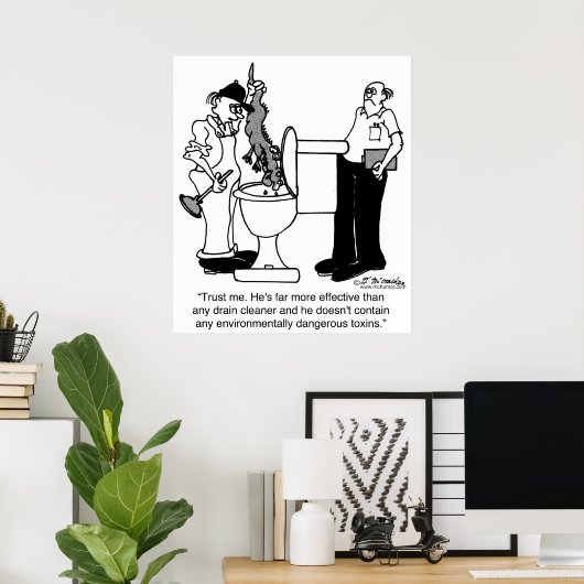 Alligators als afvoerreinigers poster (Thuiskantoor)