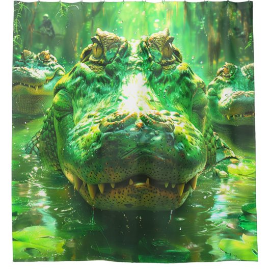 Alligators Douchegordijn (Voorkant)