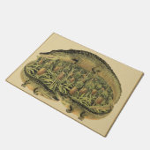 Alligators en ananas, welkom, deurmat (Schuin)