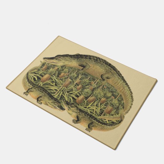 Alligators en ananas, welkom, deurmat (Schuin)