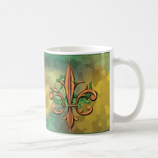 Alligators en Fleur-de-lis Koffiemok (Rechts)