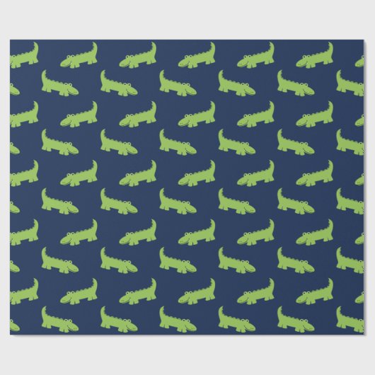 Alligators glimlachen cadeaupapier (Vlak)