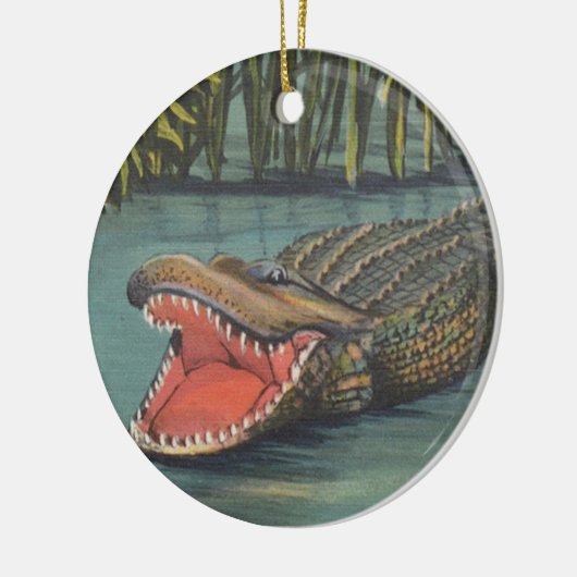 Alligators Keramisch Ornament (Links)