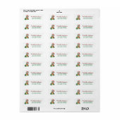Alligators-Krokodillen Kerst Retouradres Etiket (Full Sheet)