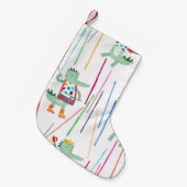 Alligators Muziek: Waterverf kinderachtig naadloos Kleine Kerstsok (Voorkant (Hangend))